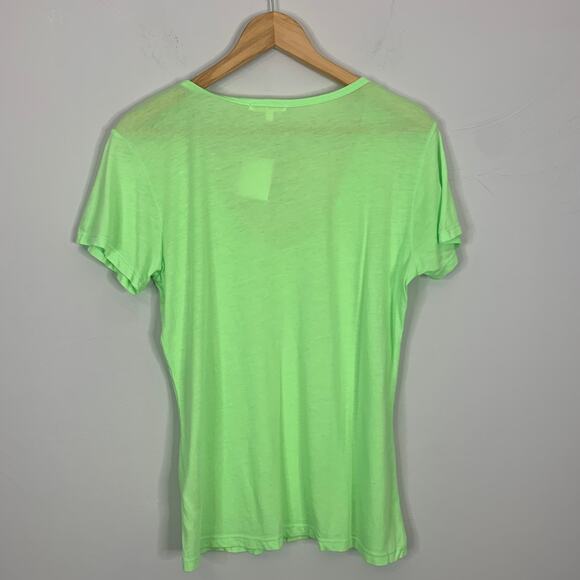 Sundry Pop Lime Scoop Neck T-Shirt - Picture 7 of 8